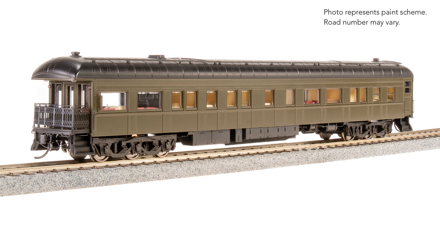 Broadway Limited 8961 HO Unlettered Pullman Green with Balloon Roof Business Car