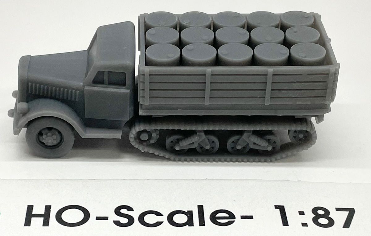 Phoenix Precision Models 31045 HO Half-Track Truck with Drum Load