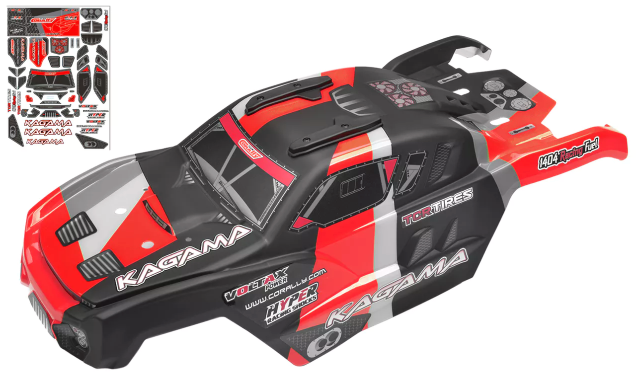Corally 00180-981-1 Kagama Red Painted and Cut Body