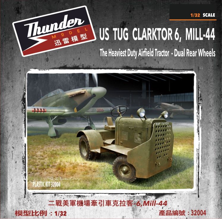 Thunder Model 32004 1:32 US Tug Clarktor 6 Mill-44 Tractor Plastic Model Kit