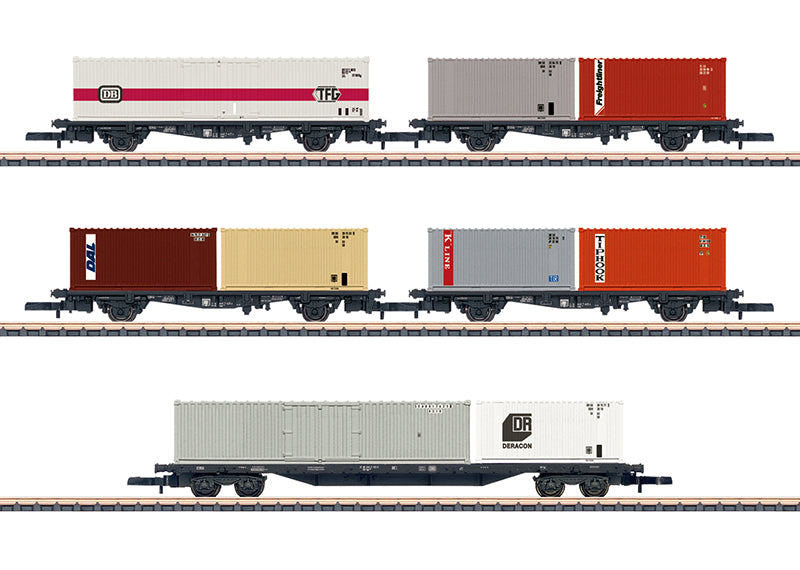 Marklin 82664 Z Scale Container Transport Car (Set of 5)