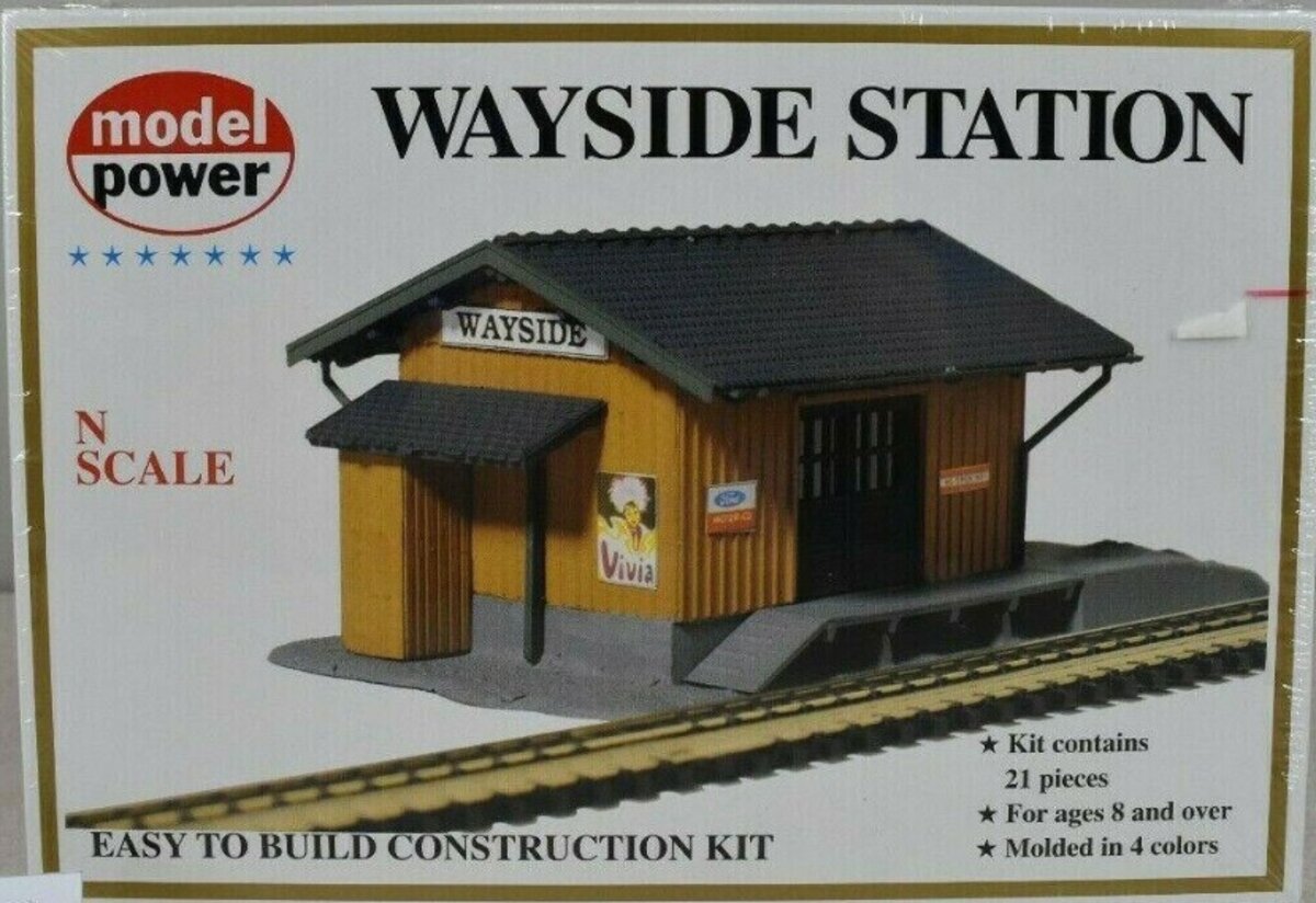 Model Power 1551 N Scale Wayside Station Building Kit Trainz