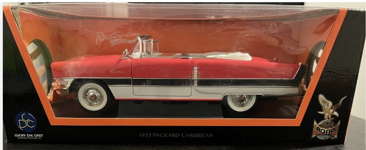 Lucky Die-Cast 92618 1:18 Road Signature Collection 1955 Pink Packard Caribbean