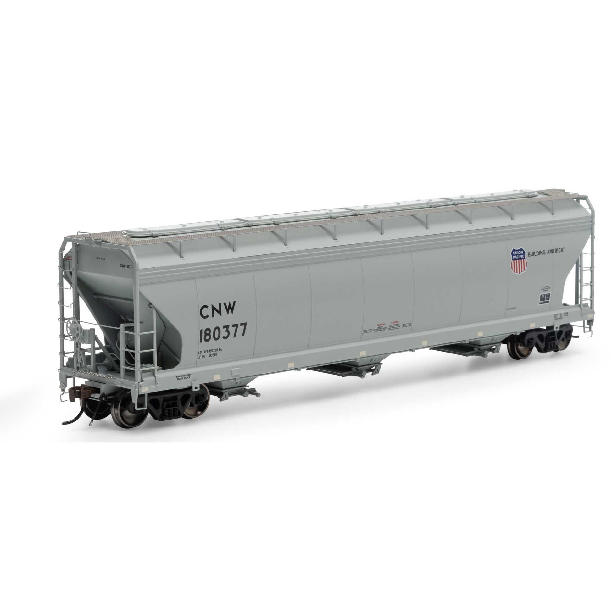 Athearn G15435 HO CNW ACF 4600 3-Bay Center Flow Hopper #180337