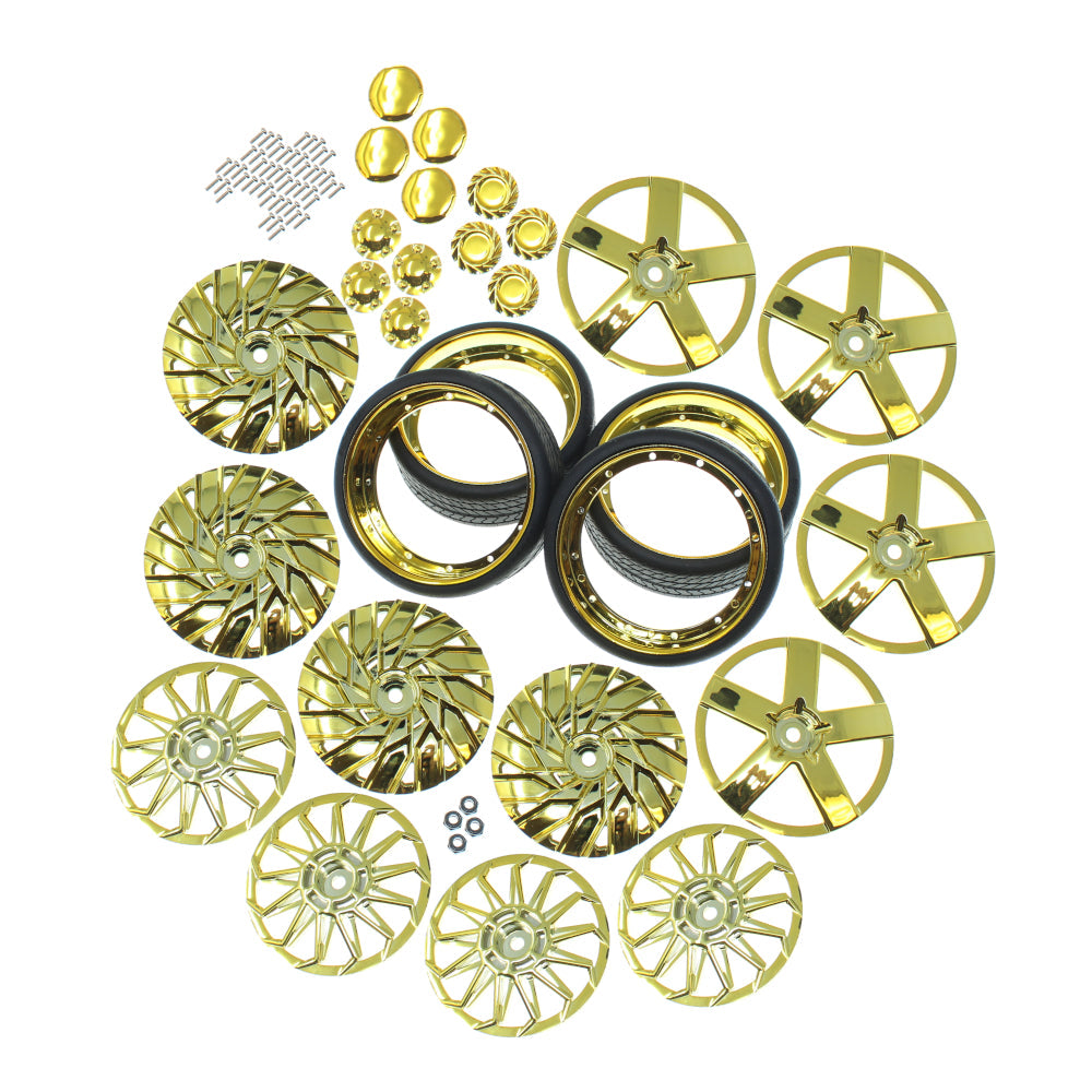 Redcat Racing 19791 3 Styles Gold 26" Wheel & Tire Combo Kit