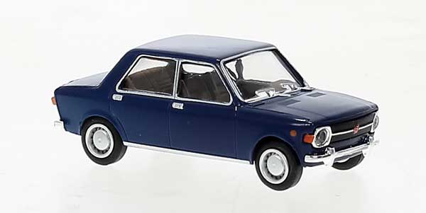 Brekina Automodelle 22539 HO Assembled Dark Blue 1969 Fiat 128 Sedan Car