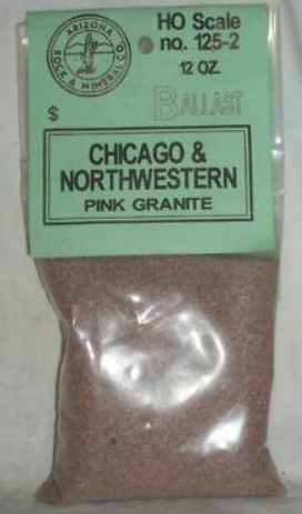 Arizona Rock & Mineral Co. 1252 HO Scale Pink Granite Ballast 12 Oz. Bag