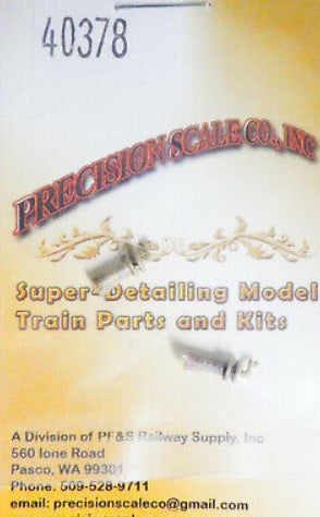 Precision Scale Co. 40378 O Scale Valves Water Style Brass (Pack of 2)