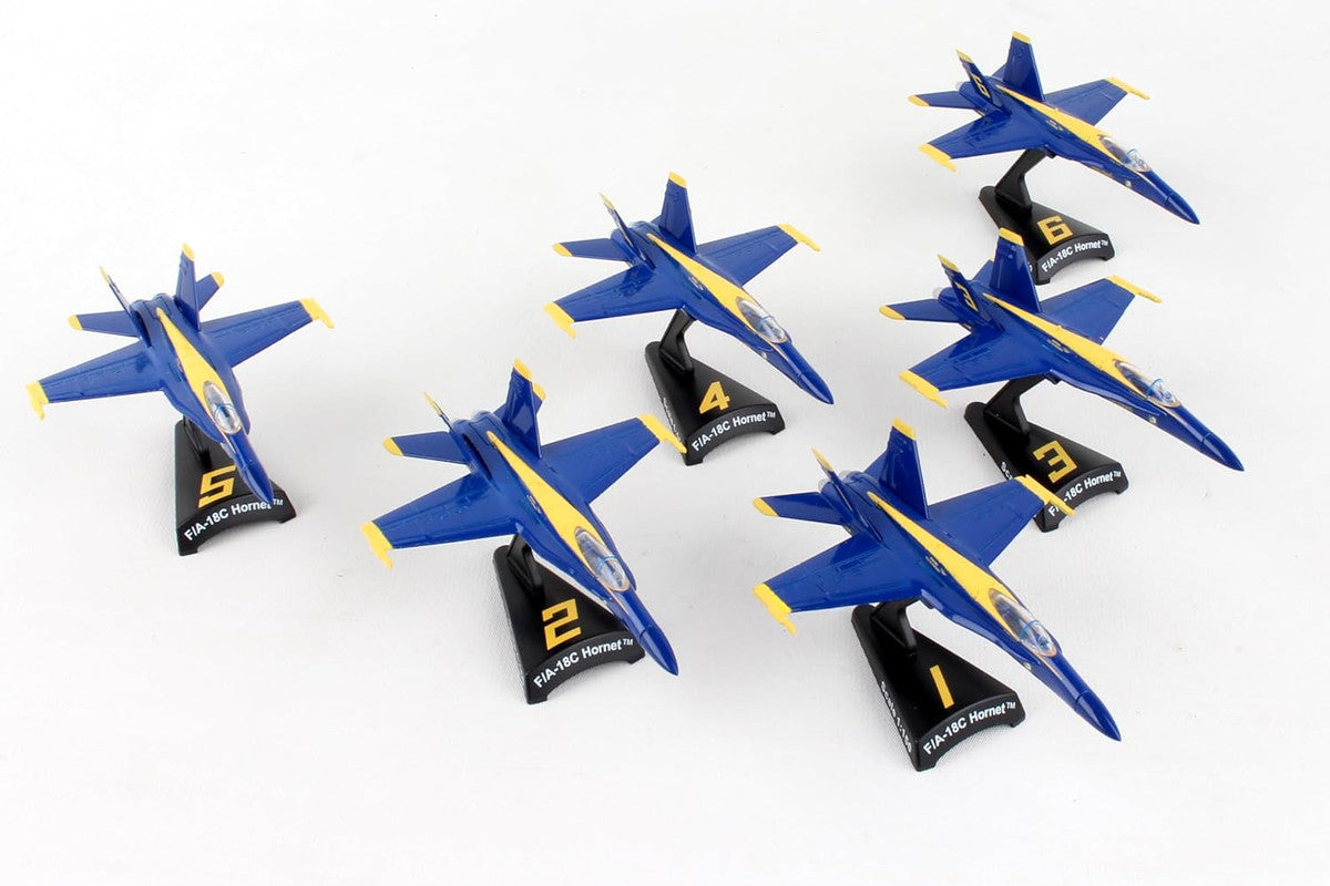 Daron Worldwide Trading PSBA001 1:150 USN F/A-18C Blue Angel Aircraft (Set of 6)