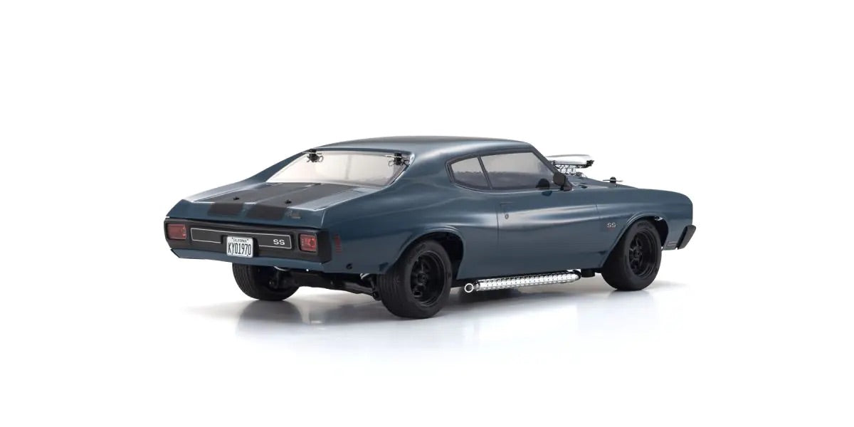 Kyosho 34494T1 1:10 1970 Chevy Chevelle Supercharged VE Dark Blue Readyset Car