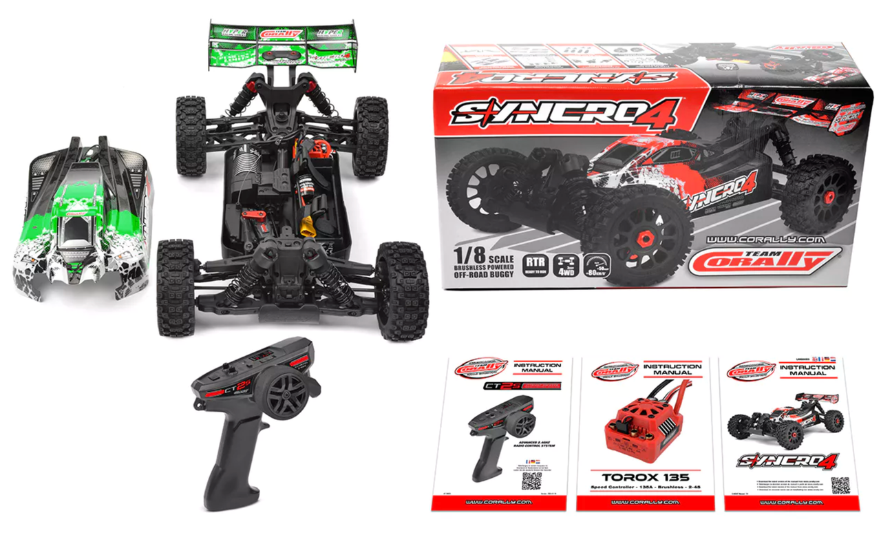Corally 00287-G Green SYNCRO-4 Brushless Power 3-4S Ready-To-Run