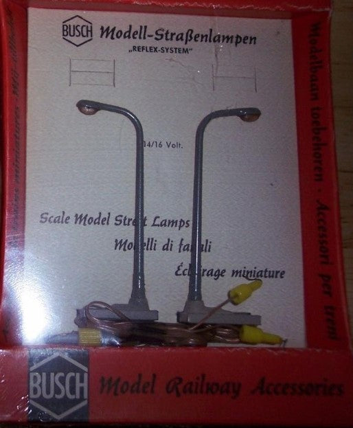 Busch 4071 HO Model Railway Accessories Reflex System Street Lamps (14/16 Volts)