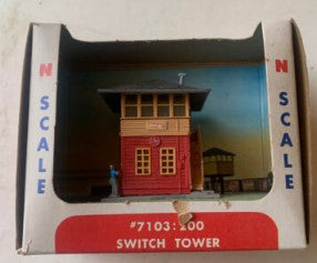 Bachmann 7103/200 N Scale Pre-Assembled Switch Tower w/Attached Figures
