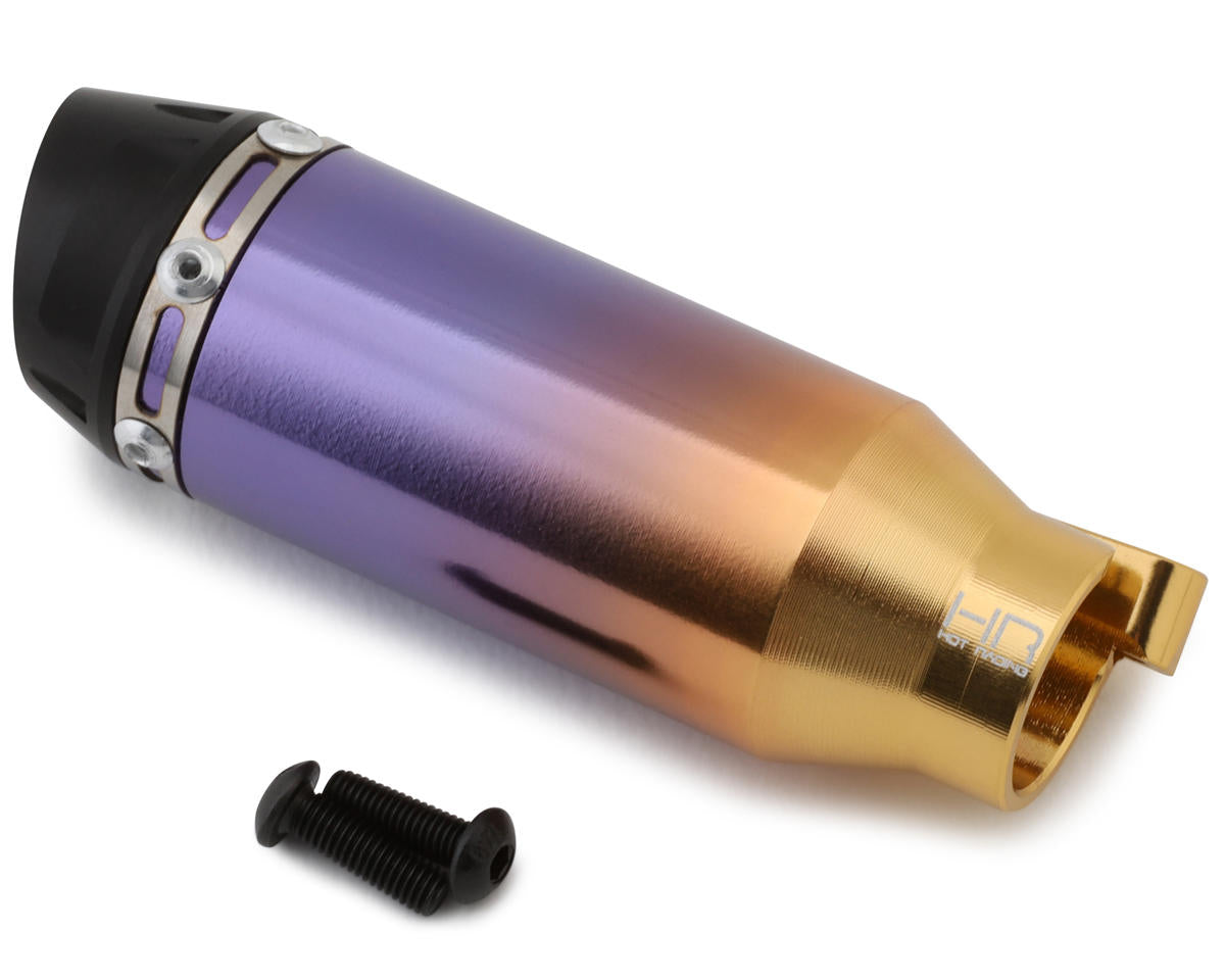 Hot Racing LPC300P14 1:4 PM-MX RCT Heat Treating Titanium look Tuned Pipe