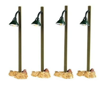 Lemax 54362 Lighted Accessories Rustic Street Lamps 3V DC (Set of 4)