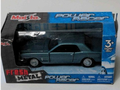 Maisto 21001 1:43 Die-Cast Fresh Metal Power Racer Teal Blue Classic Mustang