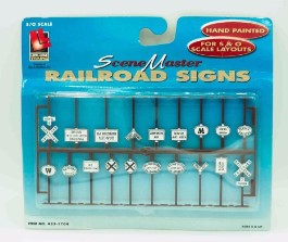 Life Like 433-1704 S/O Scale SceneMaster Railroad Signs Assortment