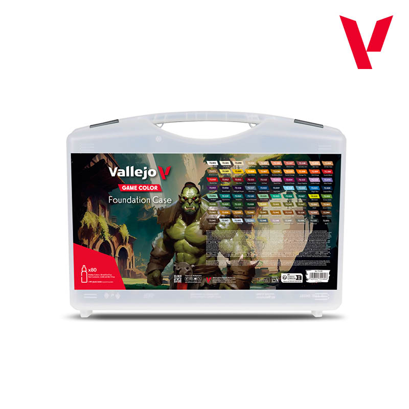Vallejo Paint 72180 Game Color Foundation Case - 0.6 oz Paint Bottle (Set of 80)