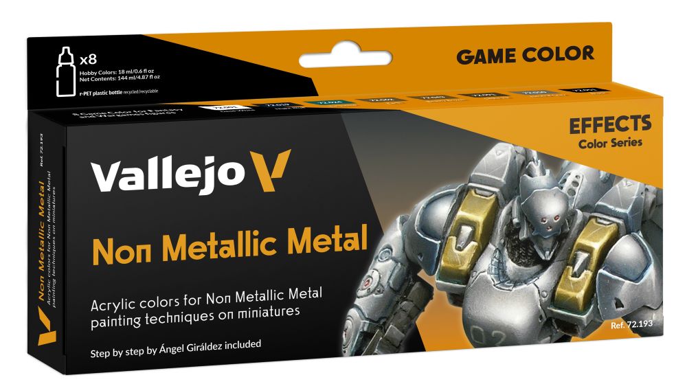 Vallejo Paint 72193 Non Metallic Metal Game Color Acrylic Paint (Set of 8)