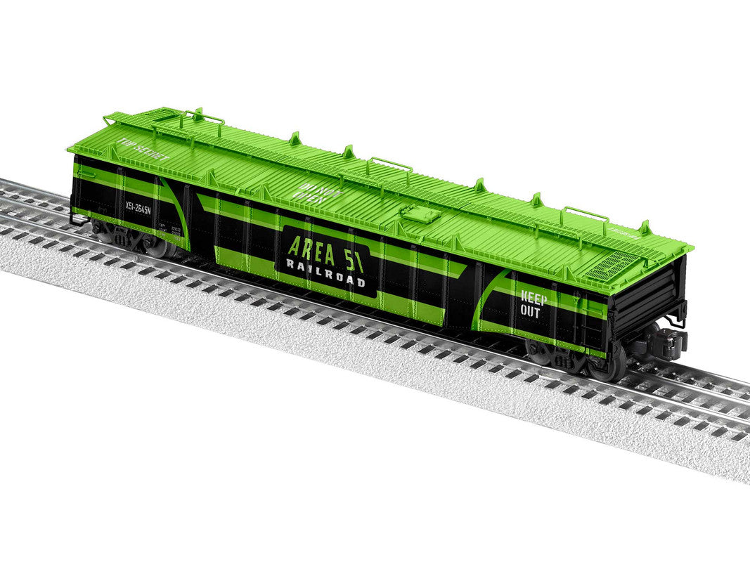 Lionel 2426240 O Area 51 PS-5 Covered Gondola #X51-2645N