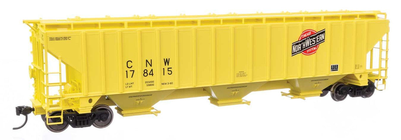 Walthers 910-49036 HO CNW 57' Trinity 4750 3-Bay Covered Hopper RTR #178415