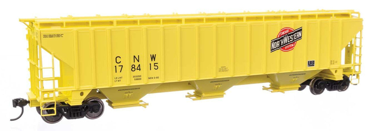 Walthers 910-49036 HO CNW 57' Trinity 4750 3-Bay Covered Hopper RTR #178415