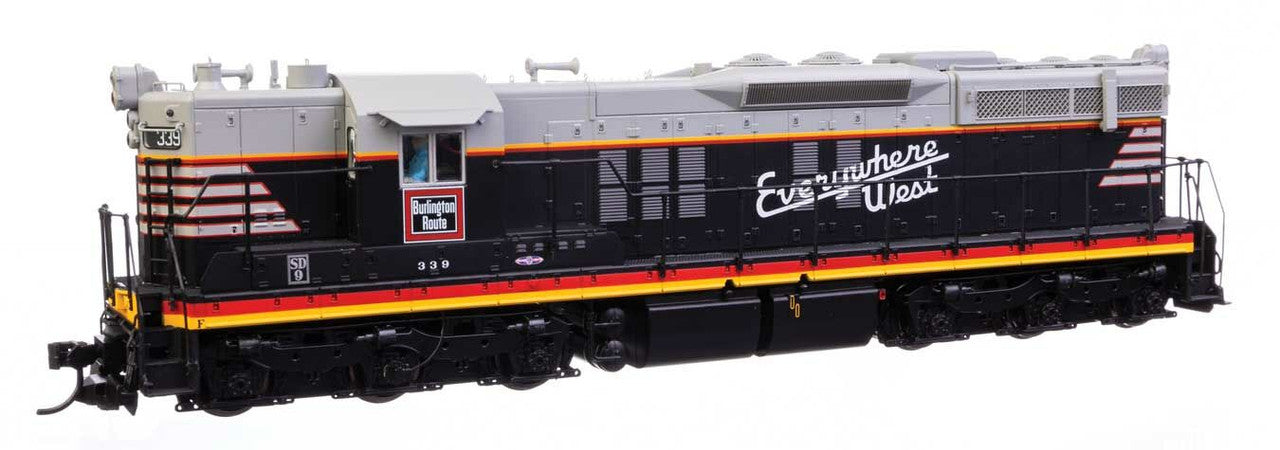 Walthers 920-41702 HO CBQ EMD SD9 Diesel Loco - ESU LokSound 5 Sound & DCC #339