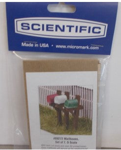 Micro-Mark 89272 O Scale Scientific Set of 7 Mailboxes