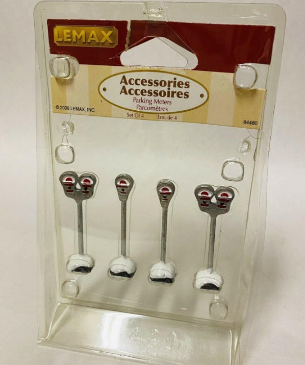 Lemax 64480 Village Collection Accessories Parking Meters (Set of 4)