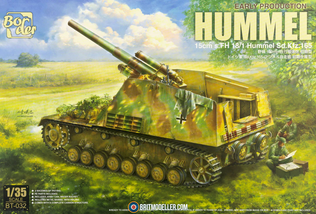 Border Model BT032 1:35 15cm s.FH 18/1 Hummel Sd.Kfz.165 Tank Plastic Model Kit