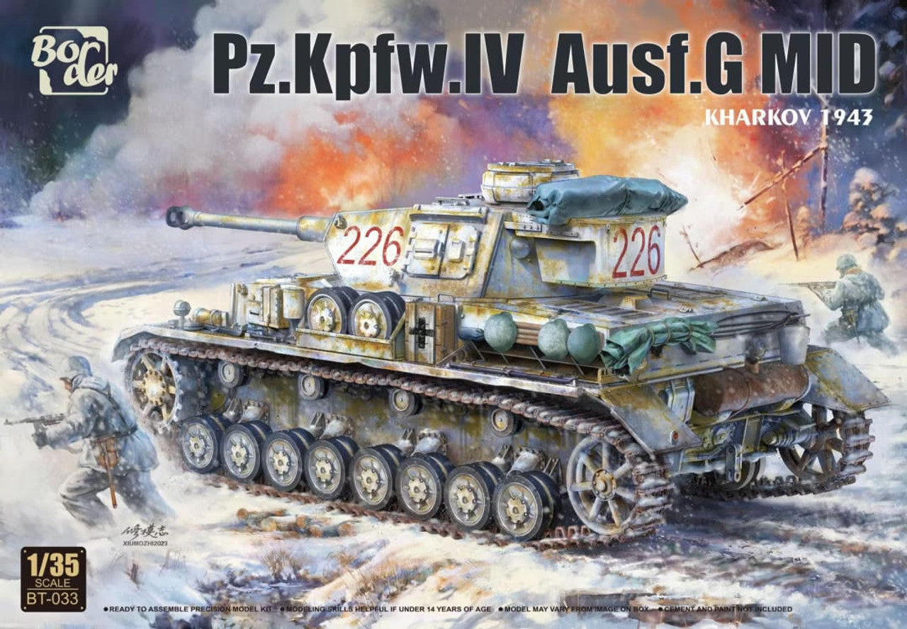 Border Model BT-033 1:35 Pz.Kpfw.IV Ausf. G MID Tank Plastic Model Kit