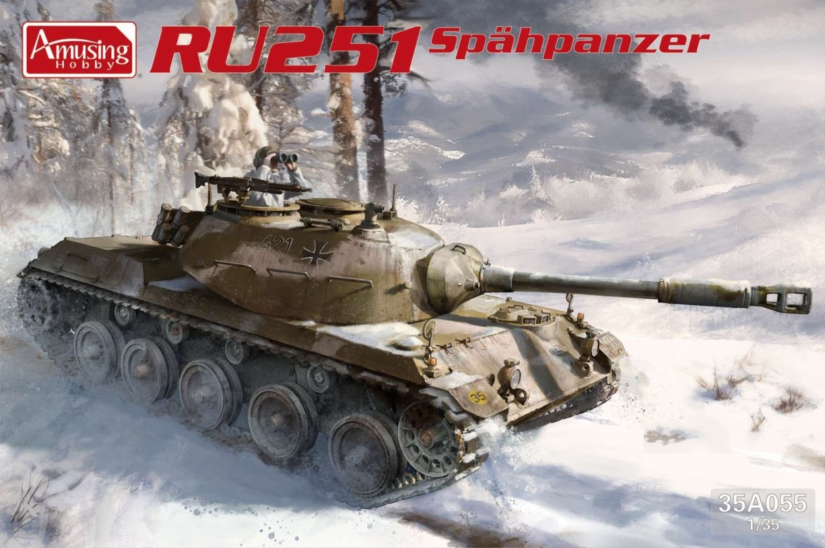 Amusing Hobby 35A055 1:35 Ru251 Spahpanzer Tank Plastic Model Kit