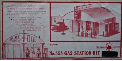 Mountain State Model Works 553 HO Gas Station Building Kit