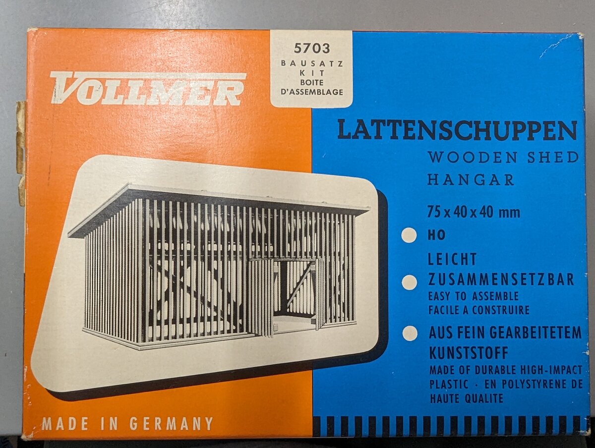 Vollmer 5703 HO Wooden Shed Hanger Building Kit 75 x 40 x 40 mm