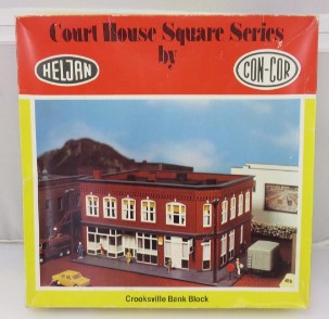 Heljan 903 HO Court House Square Series Crooksville Bank Block Building Kit
