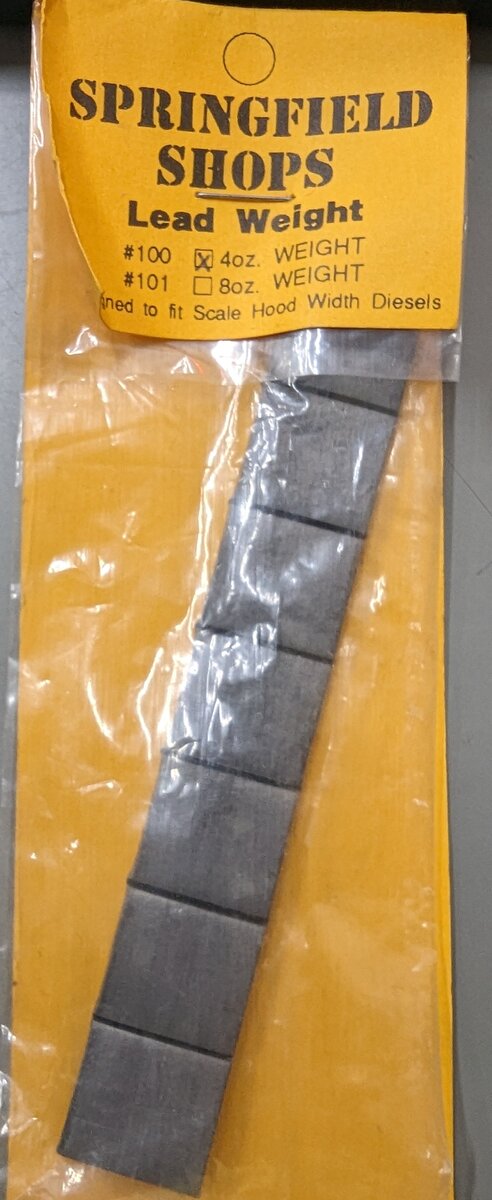 Springfield Shops 100 Lead Weight 4oz to Fit Scale Hood Width Diesels