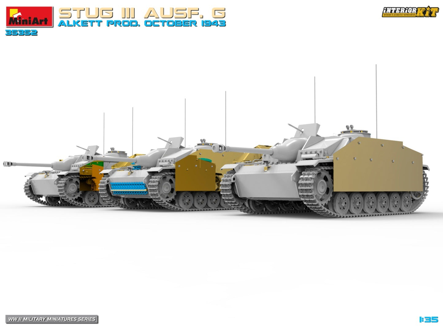 MiniArt 35352 1:35 Stug III Ausf. G Alkett Prod. October 1943 Plastic Model Kit