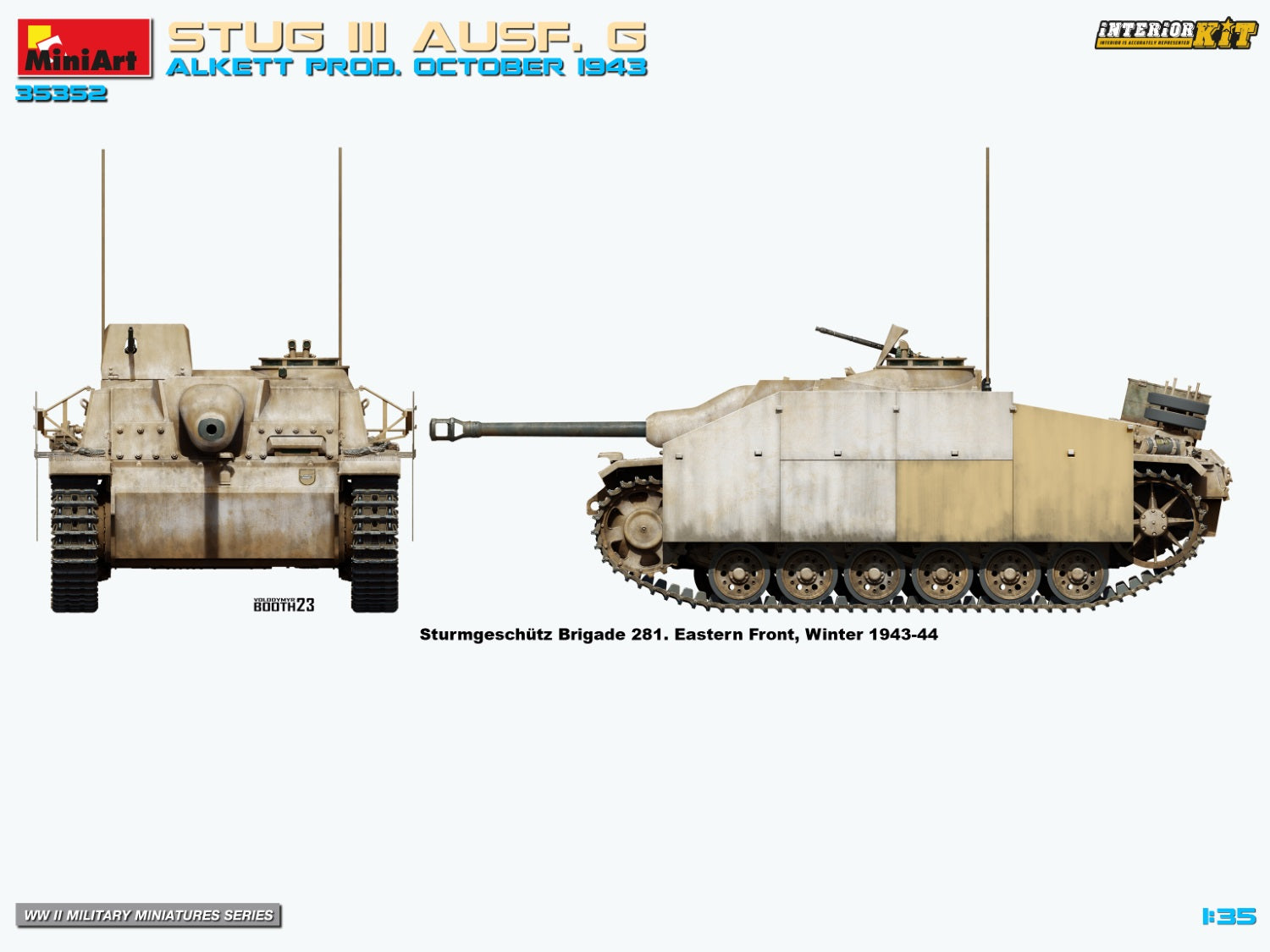 MiniArt 35352 1:35 Stug III Ausf. G Alkett Prod. October 1943 Plastic Model Kit