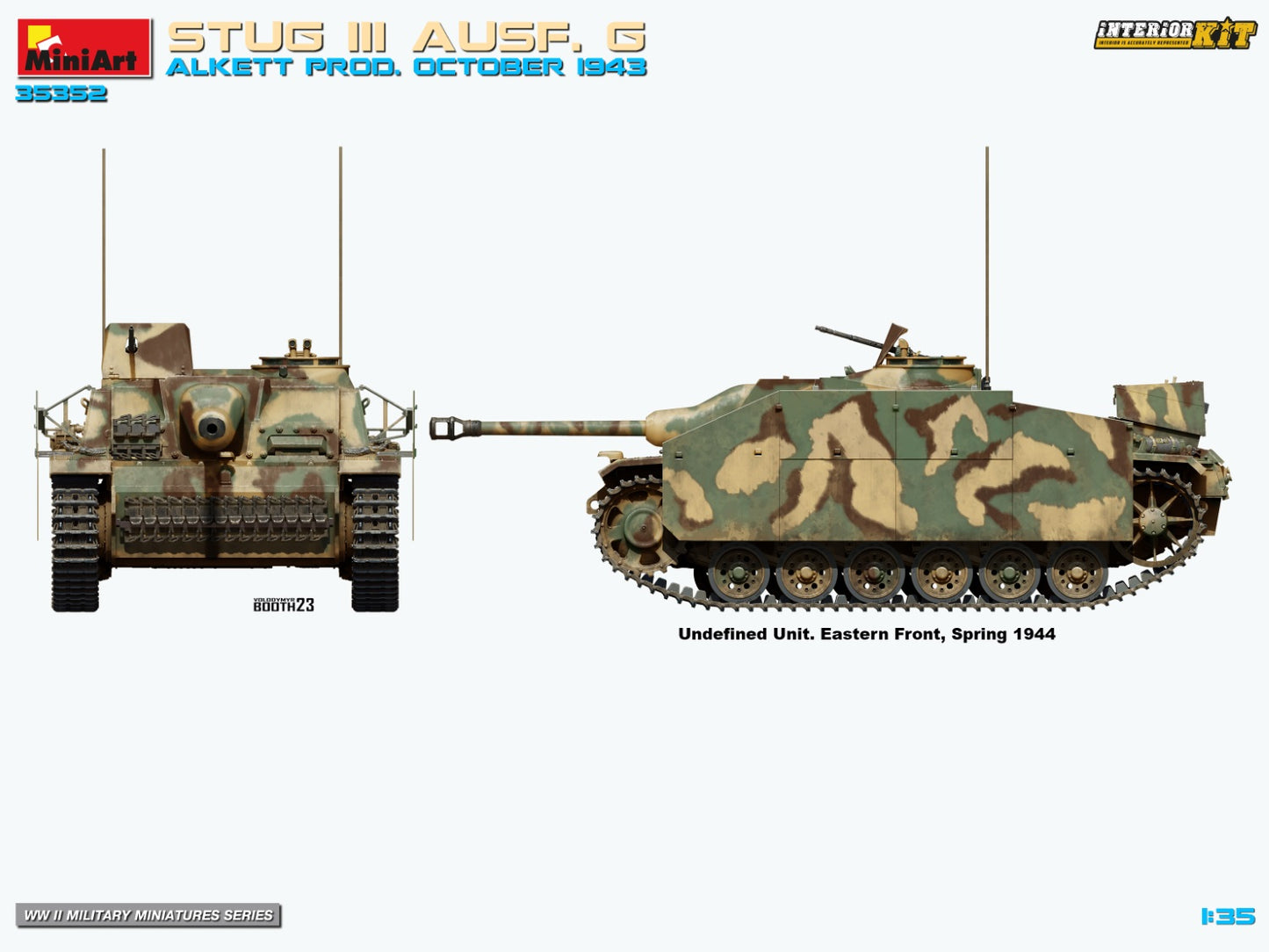 MiniArt 35352 1:35 Stug III Ausf. G Alkett Prod. October 1943 Plastic Model Kit