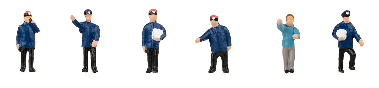 Faller 155615 N Railroad Maintenance Men Figure Set (Set of 6)
