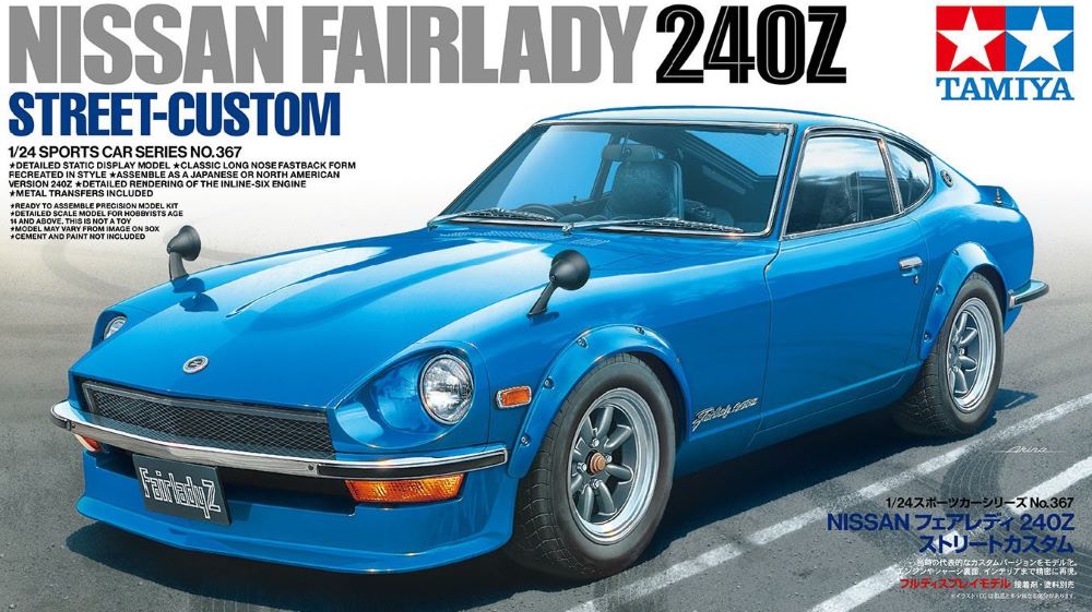 Tamiya 24367 1:24 Nissan Fairlady 240Z Sports Car Plastic Model Kit