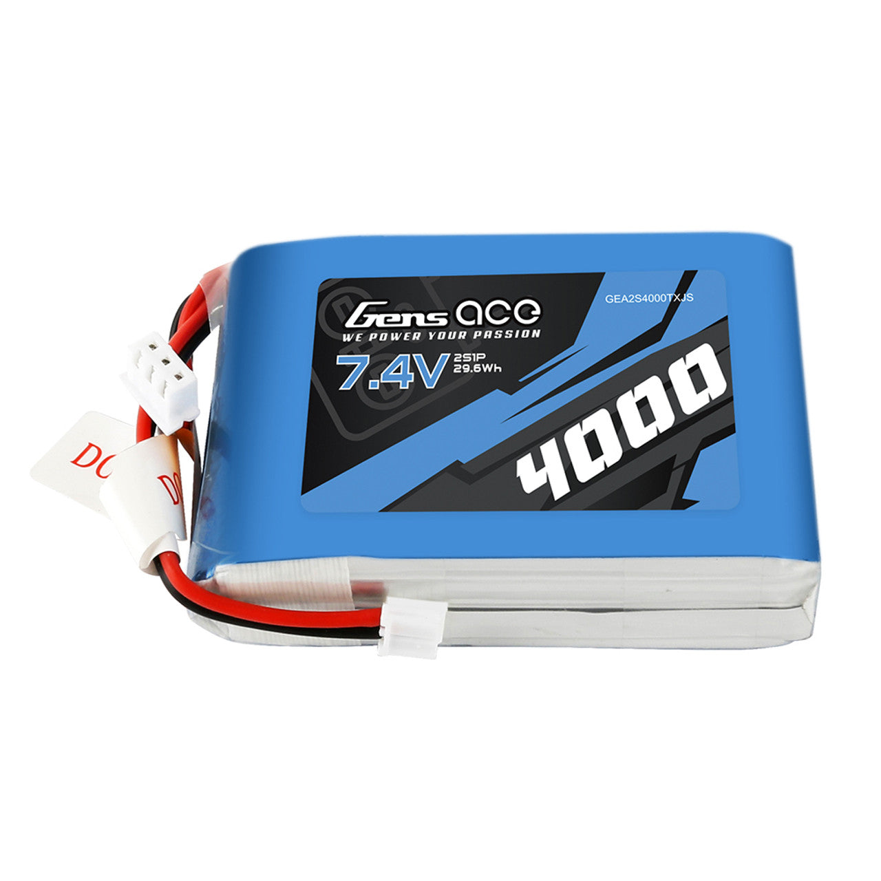 Gens Ace GEA2S4000TXJS 4000mAh 2S 7.4V TX Lipo Battery Pack with JST-EHR Plug