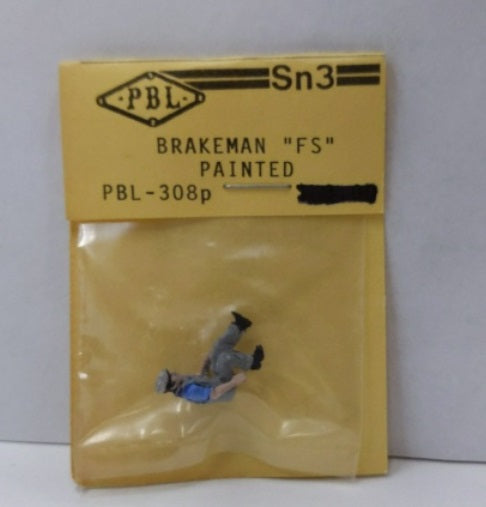 PBL 308 S Scale Brakeman FS Painted Figure