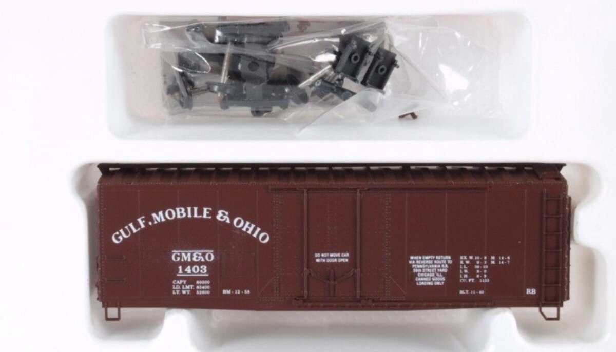 Con-Cor 1403 HO Scale Gulf, Mobile & Ohio 40'' Insulated Box Car # 1403 Kit