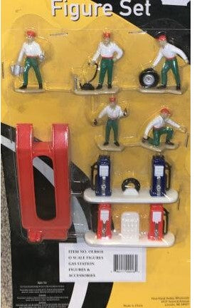 O-Line OLR810 O Gauge Gas Station Figures & Accessories (Pack of 8)