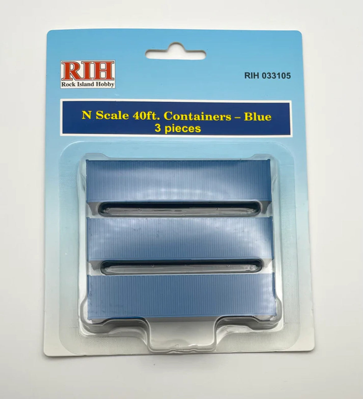 Rock Island Hobby 033105 N Blue 40' Containers (Pack of 3)
