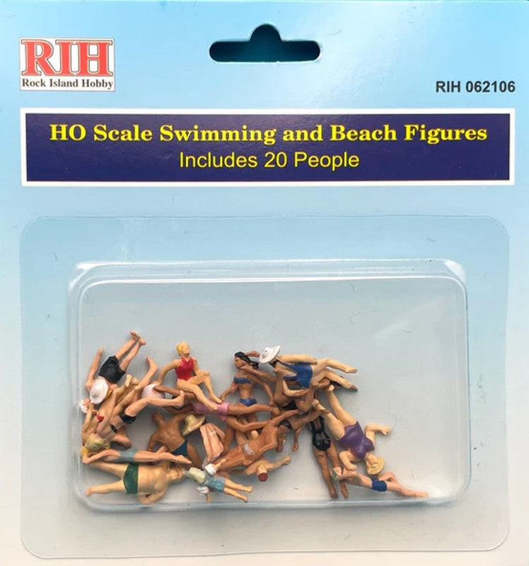Rock Island Hobby 062106 HO Swimming And Beach Figures Set Of 20 Trainz Rock Island Hobby 062106 HO Swimming And Beach Figures Set Of 20 Trainz