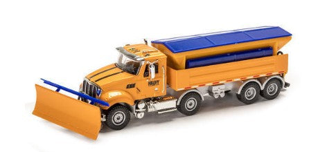 Menards 279-4227 1:48 Die-Cast Yellow Heavy Duty Plow Truck w/Blue Detailing