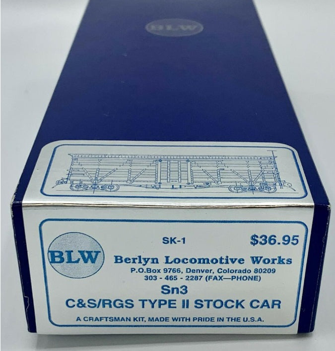BLW SK-1 S/Sn3 C&S/RGS Type II Stock Car Craftsman Kit