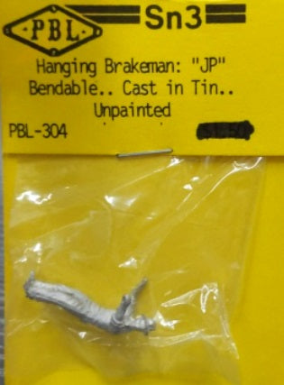 PBL 304 S Scale Hanging Brakeman "JP" Bendable Diecast Figure